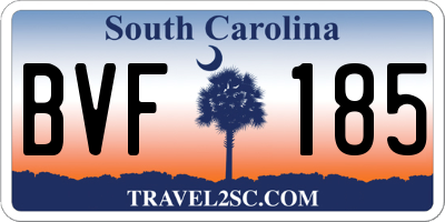 SC license plate BVF185