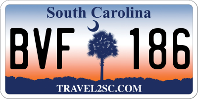 SC license plate BVF186