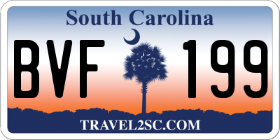 SC license plate BVF199