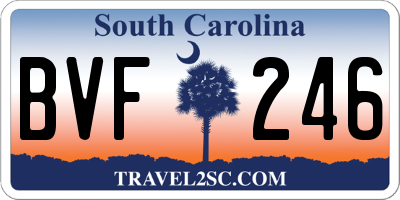 SC license plate BVF246