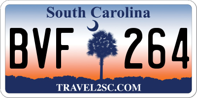 SC license plate BVF264