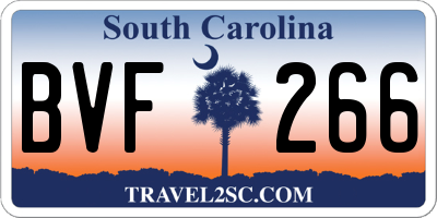 SC license plate BVF266