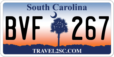 SC license plate BVF267