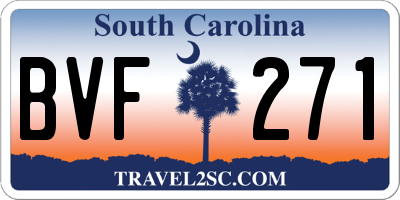 SC license plate BVF271