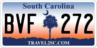 SC license plate BVF272