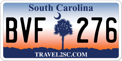 SC license plate BVF276