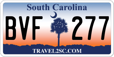 SC license plate BVF277