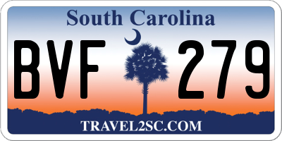 SC license plate BVF279