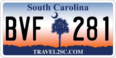 SC license plate BVF281