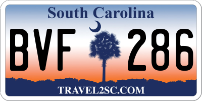 SC license plate BVF286