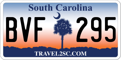 SC license plate BVF295