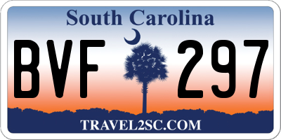 SC license plate BVF297