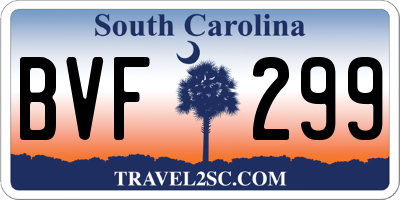 SC license plate BVF299