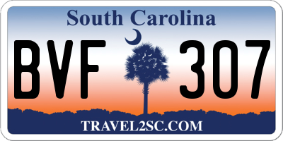 SC license plate BVF307
