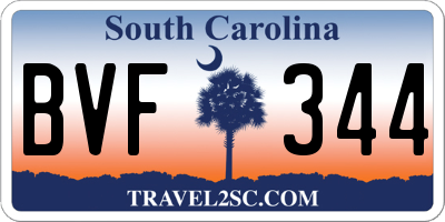 SC license plate BVF344