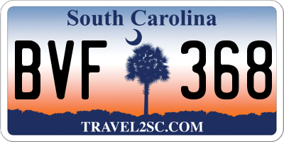 SC license plate BVF368