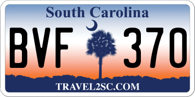 SC license plate BVF370