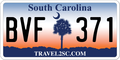 SC license plate BVF371