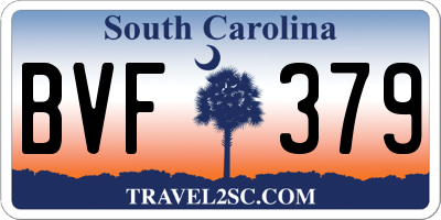 SC license plate BVF379