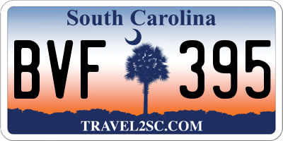 SC license plate BVF395
