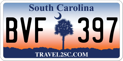SC license plate BVF397