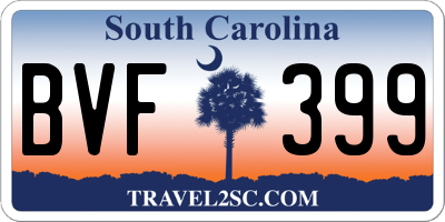 SC license plate BVF399