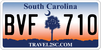 SC license plate BVF710