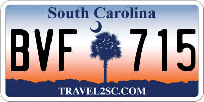 SC license plate BVF715