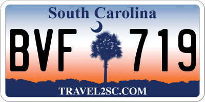 SC license plate BVF719