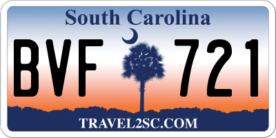 SC license plate BVF721