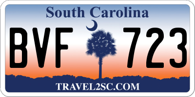 SC license plate BVF723