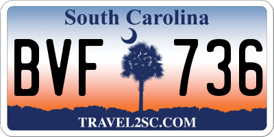 SC license plate BVF736