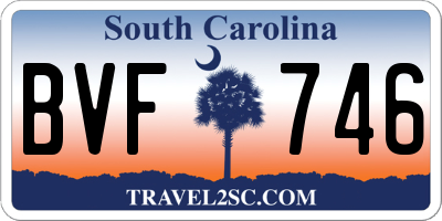 SC license plate BVF746