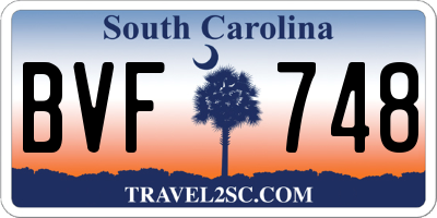 SC license plate BVF748