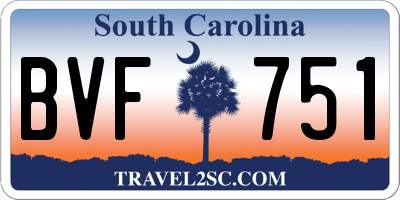 SC license plate BVF751