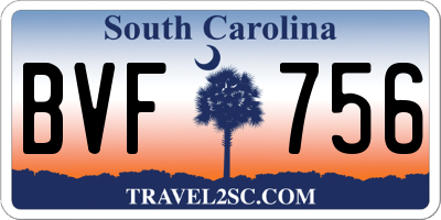 SC license plate BVF756