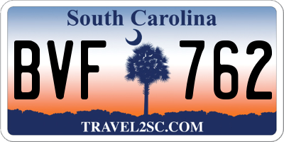 SC license plate BVF762