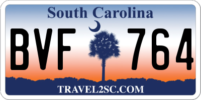 SC license plate BVF764