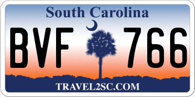 SC license plate BVF766