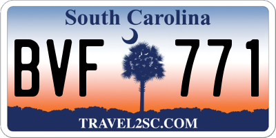 SC license plate BVF771