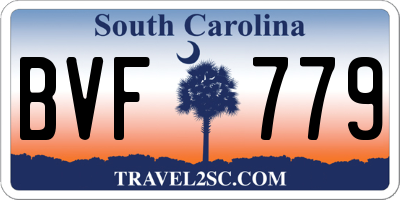 SC license plate BVF779