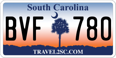 SC license plate BVF780