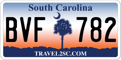 SC license plate BVF782