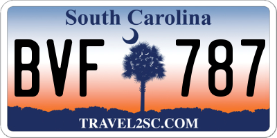 SC license plate BVF787