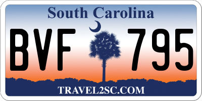 SC license plate BVF795
