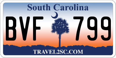 SC license plate BVF799