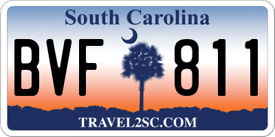 SC license plate BVF811