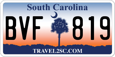 SC license plate BVF819