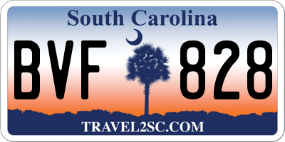 SC license plate BVF828