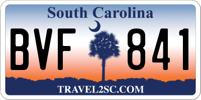 SC license plate BVF841